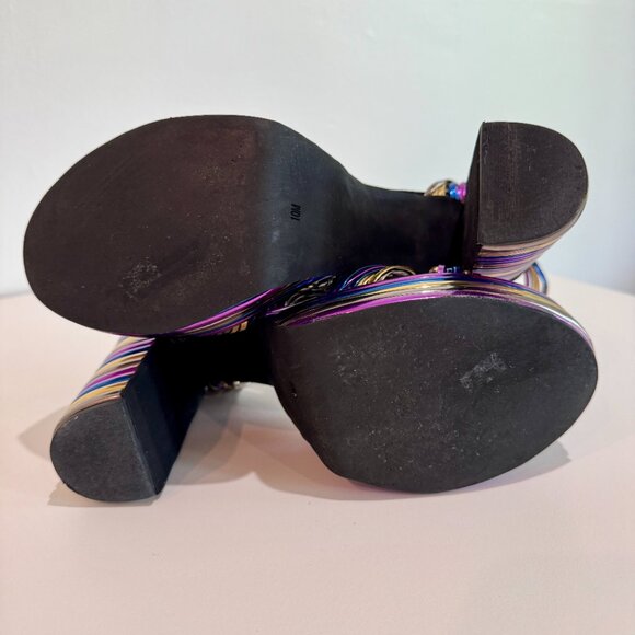 JEFFREY CAMPBELL Andrea Metallic Rainbow Disco Platform (RARE!) - Picture 15 of 16